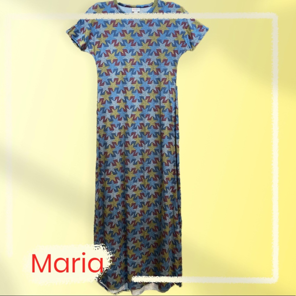 Lularoe Maria Maxi Dress stars size XXS